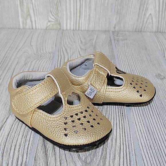 Jack and Lily Shoes Jack And Lily My Mocs Gold Laser Cut Hearts